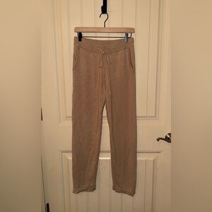 (SOLD) Quince Mongolian 100% Cashmere Straight Leg Pants Teak Tan Size Medium